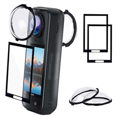 Imagem de ZEQKULW Protetores de lente premium 360x5 e protetor de tela X5 para acessórios Insta360 X5 aventuras ao ar livre, vidro temperado óptico 10H, 98% de transparência, resistente à água e poeira x5 insta