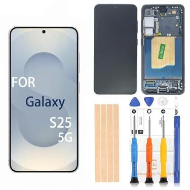 Imagem de Pishzeo Digitalizador LCD super amolado original de 6,2 polegadas para Samsung Galaxy S25 5G substituição de tela SM-S931U S931U1 S931B/DS Touch Display, conjunto de digitalizador Full HD (versão dos