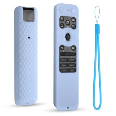 Imagem de DUOLAXMENG Capa protetora de silicone para controle remoto LG MR25GA compatível com controles remotos das séries C5/M5/B5/G5 2025, resistente a quedas e arranhões com cordão (azul claro)