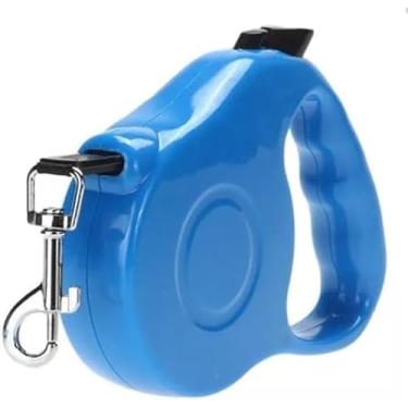 Imagem de Coleira Guia Retrátil 5 Metros Pets Cachorro Cães Gatos Resistente Com Trava Cor sortida PREMIUM