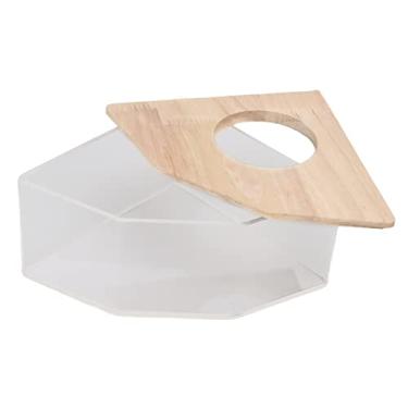 Imagem de AYNEFY Caixa de Banho Hamster Banheiro de Areia de Acrílico Seguro para Hamster de Animais de Estimação, Design de Ventilador de ângulo Reto Transparente, Fácil de Limpar, Ideal para Observar a Vida