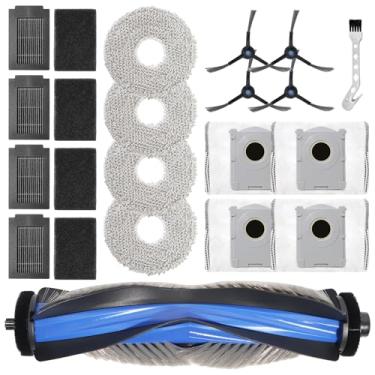 Imagem de DianSung Peça de substituição para aspirador Ecovacs Deebot T50 Max Pro Omni, T50 Max Omni, 1 escova de rolo + 4 esfregões + 4 sacos de pó + 4 escovas laterais + 4 filtros
