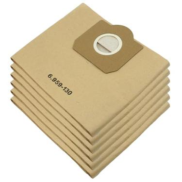 Imagem de Unikstone Sacos de aspirador de pó WD3 para sacos de filtro de papel Karcher 6.959-130.0 1629 MV3 A2201/2204/2504/2554/2251/2604, sacos de filtro, sacos de aspirador de pó, sacos de papel (6 amarelos)