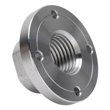 Imagem de Jiawu Adaptador de Eixo de Torno de 3 Polegadas, Placa de Aço de Aço de Torno de Madeira, 33 Mm de Comprimento de 71 Mm de Largura de Madeira Torno de Madeira Heltestock Spindle Place