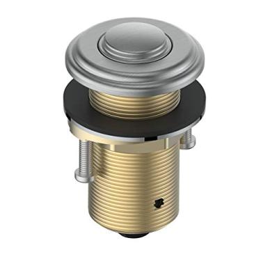 Imagem de KANARY Botão de interruptor de ar de latão para parte superior da pia do triturador de lixo (clássico, níquel escovado)