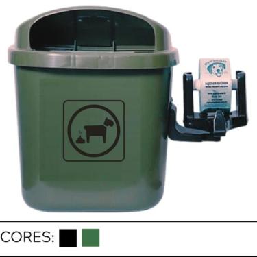 Imagem de Lixeira Pet 40 Litros com Suporte - JSN, Verde