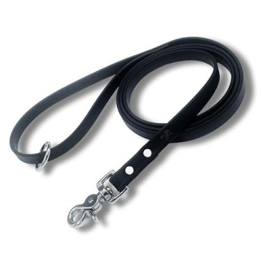 Imagem de Coleira Gummy K9 Biothane para cães, guia de treinamento profissional, aço inoxidável, novo fecho de segurança avançado, à prova de intempéries, impermeável, de longa duração, 1,8 m, pequeno, médio