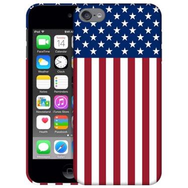 Imagem de SM CASES Capa para iPod Touch 7, capa para iPod Touch 6, capa para iPod Touch 5 - design da bandeira americana dos EUA impressa em 3D capa de plástico rígido para iPod Touch 7/6 / 5.
