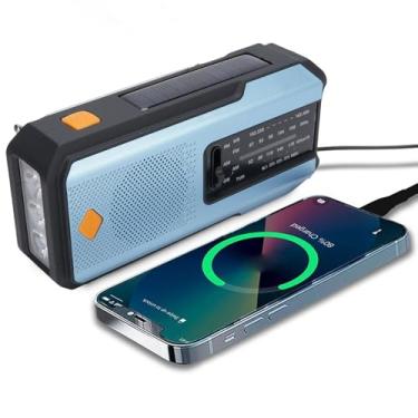 Imagem de Yunseity Rádio de Emergência, AM FM WB Radio Com Lanterna LED SOS Manivela a Geração de Energia Mão Charging Tipo C 2000mAh 7400mWh Battery para Camping para Caminhadas