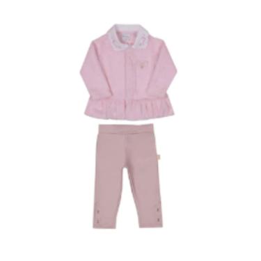Imagem de Conjunto Luxo Blusa Pelo Bebê Menina Calça Paraiso Rf 14646