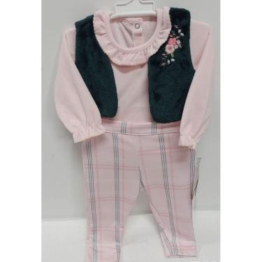 Imagem de Conjunto Bebê Menina Body Calça Colete Inverno Paraiso 14651