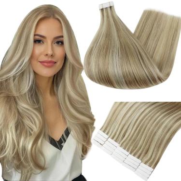 Imagem de Fita adesiva em extensões de cabelo Full Shine 18 cm Cor de cabelo humano 16/22