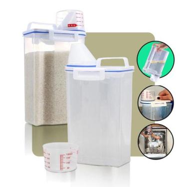 Imagem de Dispenser De Ração Milho Feijão Arroz Sementes 2 Litros Cor Pote Herme
