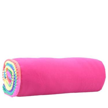 Imagem de Canga Atoalhada Sol com Pompom Colorido Bauarte, Pink