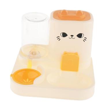Imagem de Bothyi Alimentador automático para animais de estimação 2 em 1, dispensador de água, suprimentos portáteis de viagem, tigela de comida para gatos, recipiente, Amarelo