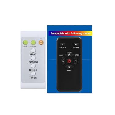 Imagem de Controle remoto de substituição para Electactic R.W.Flame Rintuf S230B-BLACK S230B-BEIGE S230B-GREY RFS-230 S230B-DARKGREEN S230B Fogão de lareira infravermelho