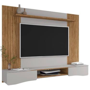 Imagem de Painel 65 Pol E Bancada Suspensa 177cm Ivai Cinamomo/off B02 - Mpozenato