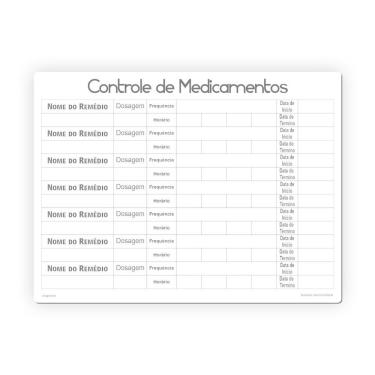Imagem de Ímã De Geladeira Controle De Medicamentos Branco