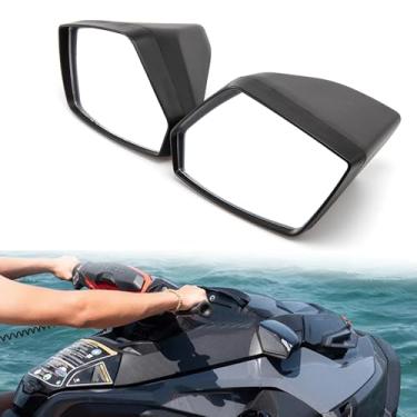 Imagem de Espelhos retrovisores laterais convexos de alta definição Sea-Doo para Sea-Doo Spark (2014-2023) – Ajuste universal para modelos 2UP/3UP – Acessórios duráveis para lanchas, uso na água
