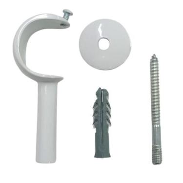 Imagem de Suporte Cortina Varão Simples 28mm alumínio com haste 4cm un - Bela Ar