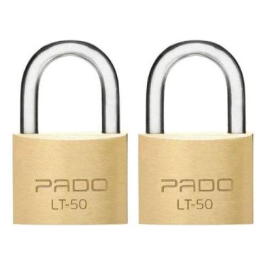 Imagem de Kit 2 Cadeados Pado 50mm Segredo Diferente Grande Resistente