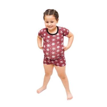 Imagem de Pijama Body Baby Curto Natal Flocos de Neve - Alegria de Montar, 1 ano