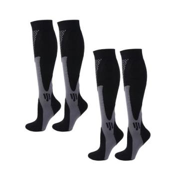 Imagem de Kit 2 Pares Meia De Compressão Estimula Circulação Sport - Ottosports,