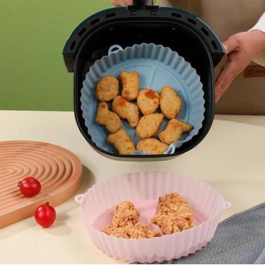 Imagem de Cesta Forro forma de Silicone Para Fritadeira Airfryer bandeja reutiza