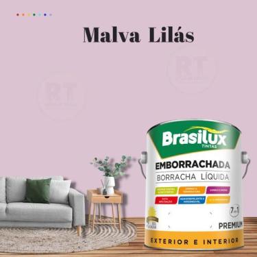 Imagem de Tinta Borracha Líquida Para Parede Cor Roxo Brasilux 3,2l Acrílica Lav