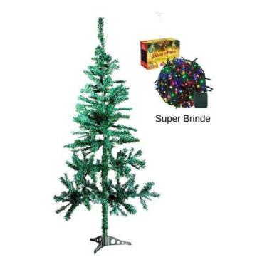 Imagem de Arvore Natal Verde 1,50 Metros 200 Galhos com Pisca Pisca - Art Christ