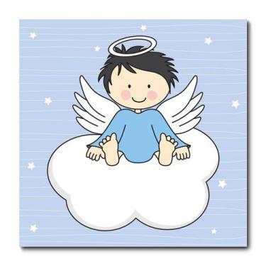 Imagem de Placa Decorativa - Anjinho Menino - Infantil - 1029plmk - Allodi