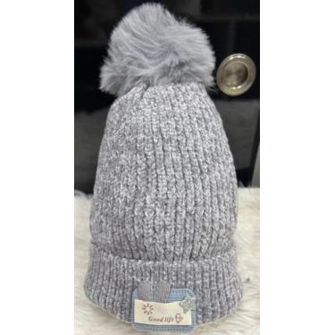 Imagem de Touca Gorro Infantil de Frio inverno Forrada Pompom menino menina(6mes