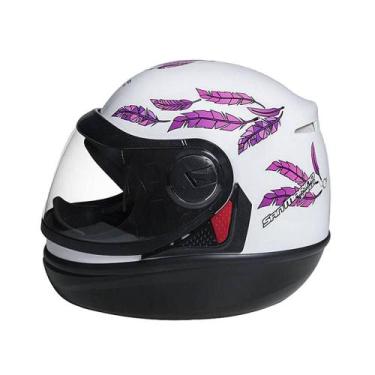 Imagem de Capacete Moto San Marino Speed Fly Branco e Rosa Tamanho 60 - Taurus
