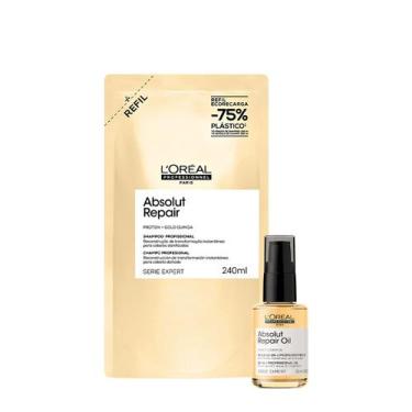 Imagem de Kit L'Oréal Professionnel Absolut Repair Gold Shampoo Refil Oil 30 (2 