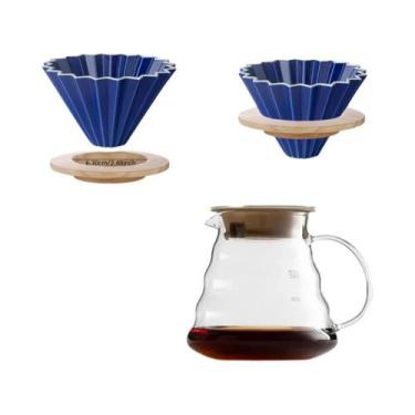 Imagem de Suporte De Copo De Filtro De Café De Cerâmica Reutilizável, Gotejador 