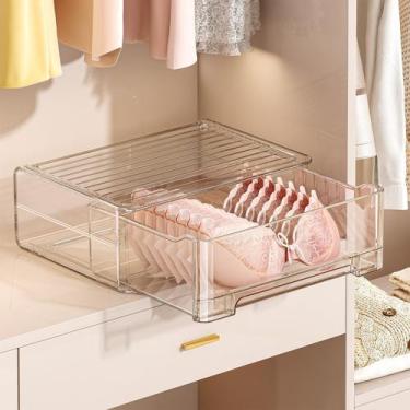 Imagem de Organizador de gavetas de roupas íntimas MSHOMELY de plástico transpar