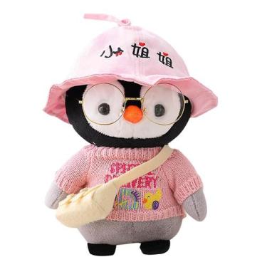 Imagem de Bonito dos desenhos animados pinguim cosplay vestir brinquedos de pelú