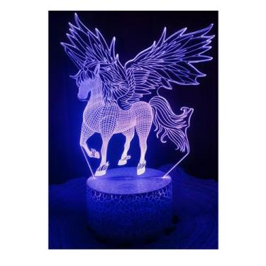 Imagem de Lâmpada LED Pegasus 3D Illusion de 7 cores com USB e bateria - Lightbe