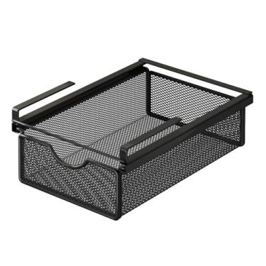 Imagem de SiaBiced Organizador de gaveta deslizante sob prateleira, cesto suspenso, organizador à prova de poeira sob armário para armários, calculadoras de quarto, 31 Cm X 22 Cm X 9 Cm