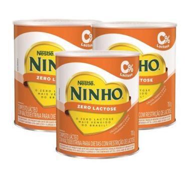Imagem de Kit 3 Ninho Composto Lácteo Zero Lactose Lata 700g
