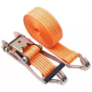 Imagem de Cinta Tensor Laranja Amarração Carca Catraca Alça 10M 50MM - Genérico