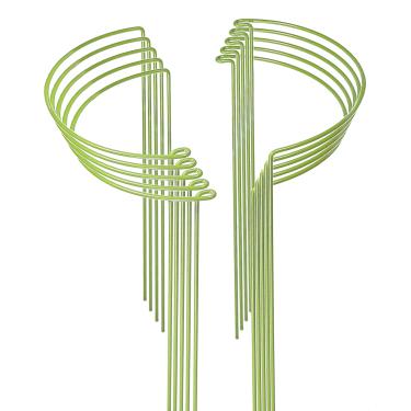 Imagem de Gaiolas de peônia semi-redondas, suportes de plantas de metal resistentes de 4,2 mm para plantas trepadeiras, tomates, Monstera, estacas de jardim ajustáveis à prova de ferrugem, uso interno e externo