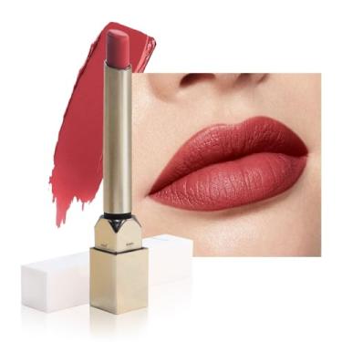 Imagem de Conjunto de batom vermelho vinho fosco para mulheres mais velhas, batom de veludo de longa duração à prova de manchas, batom mágico 24 horas 24 horas original kit de maquiagem para lábios, presente de