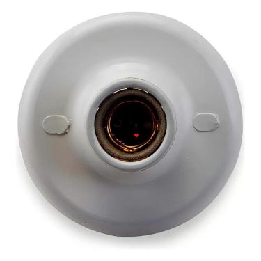 Imagem de 2X Plafon Bocal Soquete Porcelana Lâmpada E27 Branco