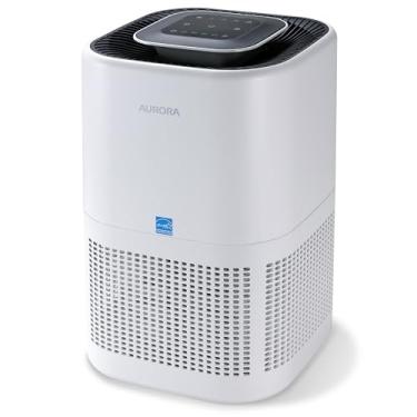Imagem de Aurora AR100W Air Purifier for Mold, Smoke, Dust, Odors, Pollen, Allergens, and Germs with H13 True HEPA Filter and 3-Stage Purification, Covers Up to 1,100 ft, Energy Star certified, White