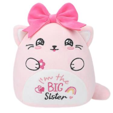 Imagem de Bicho de pelúcia para gatos NIUBEHOHO Big Sister rosa 25 cm