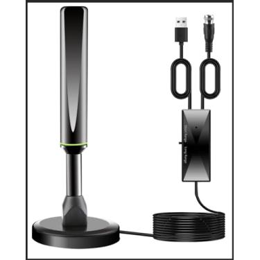 Imagem de Antena de TV para Smart TV Interna, Antena de TV HD Digital 2025 com Base Magnética Forte, Antena de Recepção de 360° e Longo Alcance para Canais Locais, Antenas de Configuração Fácil para TVs sem