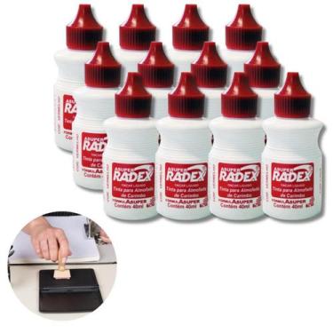 Imagem de Kit 12 Tintas Para Carimbo Alto Rendimento Escritório Secagem Rápida V