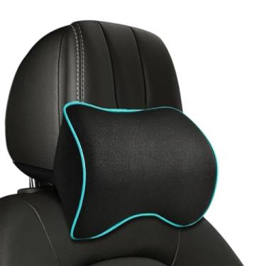 Imagem de Ecofeen Travesseiro universal para encosto de cabeça e suporte lombar para pescoço, almofada de espuma viscoelástica para suporte nas costas – Acessório ideal de veículo para conforto de viagem e