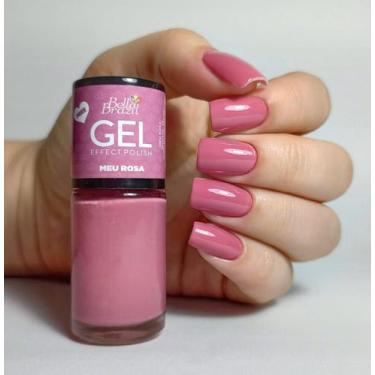 Imagem de Esmalte Efeito Gel Meu Rosa Bella Brazil 9ml  Brilho e Longa Duração